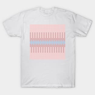 Blush and Millenial Pink Polka Dots Pattern T-Shirt